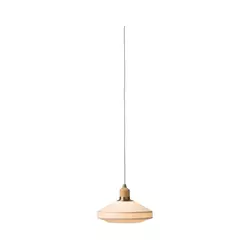 Halo Design 744091-Luster na sajli PARIS 1xE14/40W/230V prečnik 24 cm krem./mesing/hrast
