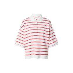 TOMMY HILFIGER Majica  rdeča / bela