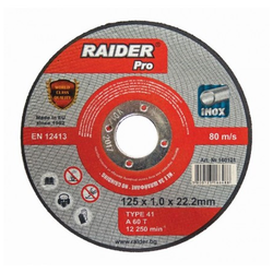 Raider RDP PRO 160121 Ploča za inox, 125x1.0x22.2mm
