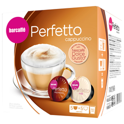 Barcaffe Perfetto Cappuccino kava, 10 kapsula/5 napitaka, 120 g