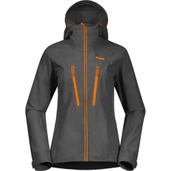 Bergans Cecilie Mountain Softshell Jacket Solid Dark Grey/Cloudberry Yellow M