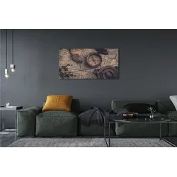 tulup.si Slika na platnu Kompas zemljevid 140x70 cm