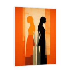 Canvas Slika na platnu Couple 2, Sa ramom, 75 x 100 cm, Beli