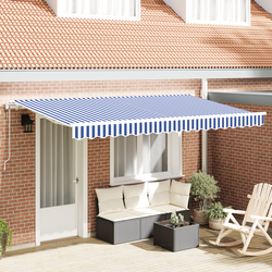 Skrovita tenda Plava 350 x 200 cm tkanina