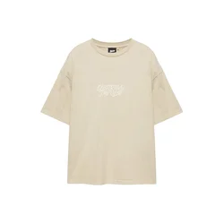 Pull&Bear Majica STWD kremna / pesek