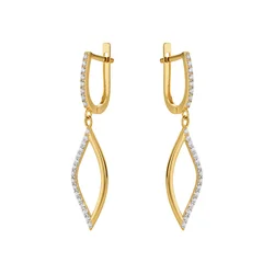 DIAMANT LETERNEL Uhani Ohrringe aus 585 Gelbgold rumena