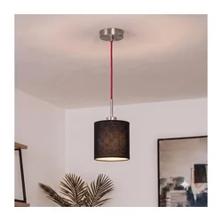 Brilagi - LED luster na sajli NUBILA 1xE27/60W/230V prečnika 14 cm crvena/crna