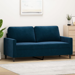 vidaXL Kavč dvosed moder 140 cm žamet