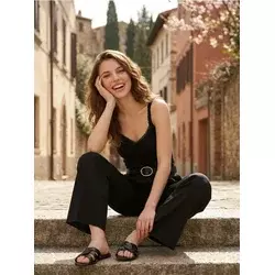 Sinsay - Pamučni top - crno