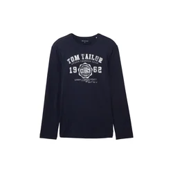 TOM TAILOR Majica  temno modra / bela