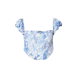 Trendyol Bluza modra/črna/bela