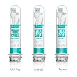 DEVIA Kabl USB Kintone Tube Cable Micro 2.1A/ bela