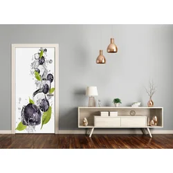 tulup.si Samolepilni tapete na vratih Jagode in led 75x205 cm