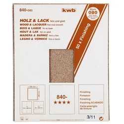 KWB fin brusni papir (drvo-lak) GR80, 230x280, za finu obradu ( KWB 49840080 )