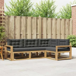 Set vanjskih sofa s jastukom 3 pcs Bijela i antracit Poliester