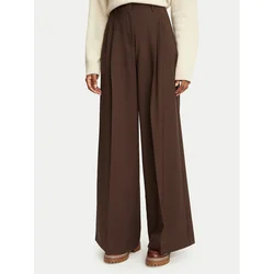 Weekend Max Mara Hlače iz tkanine Adelfi 2625136032 Rjava Regular Fit