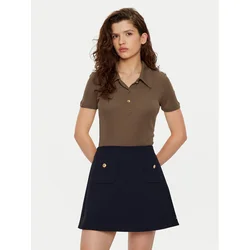 Tommy Hilfiger Polo majica WW0WW44446 Rjava Slim Fit