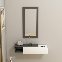 HANAH HOME Vien, Anthracite White (sa ogledalom)