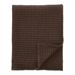 Temno rjava bombažna odeja 150x200 cm Jaipur Chunky Waffle – Pineapple Elephant