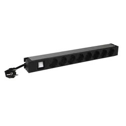 Legrand PDU 19 8 outlets German standard with luminous switch, 3m power supply cord with 16A