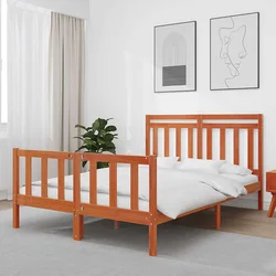 Krevetna konstrukcija Vosak smeđa 205,5 x 165,5 x 100 cm