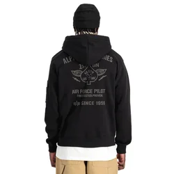 Hoodi moška - Air Force - ALPHA INDUSTRIES - black_138337