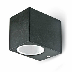 V-TAC Zidna LED lampa 7510, Fasadna, Nadgradna, 1 x GU10, 92 x 68 x 80 mm, Crna