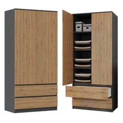 shumee Malwa SS-90 ANTRACIT ARTISAN Garderobna omara