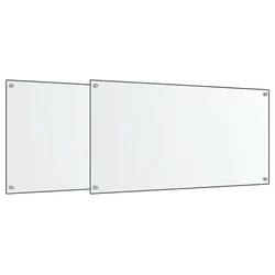 Kuhinjske zaštite od prskanja 2 kom prozirne 80x40 cm staklene