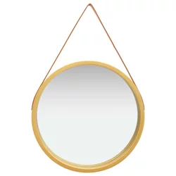 Zidno ogledalo s trakom 60 cm zlatno