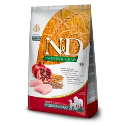 N&D Suva hrana za pse sa ukusom piletine, spelte, ovsa i nara Med&Maxi 15kg