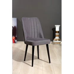 Hanah Home Set 2 trpezarijske stolice Sivo-Crni