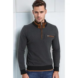 9039 DEWBERRY MENS SWEATSHIRT-PATTERNED ANTHRACITE