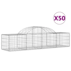 Lučne gabionske košare 50 kom 200x50x40/60 cm pocinčano željezo
