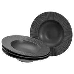 Creatable Set Krožnikov Za testenine Vesuvio Black, 4-Delni
