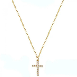 Ogrlica Small Cross - Zlatna KP29403