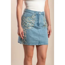 Mini denim krilo, modro