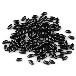 Plastične voščene kroglice / biseri Glance rice 3x6 mm - črne (10 g)