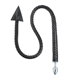 LateToBed BDSM Line Weave Devil Tail Butt Plug Black