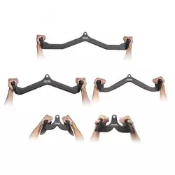VEVOR Set za Lat Pulldown 5-delni črni ročaj z gumiranim premazom
