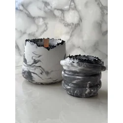 Aberto Design Set Mirisnih sveća 43ST, Sivo-beli