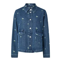 PIECES Bluza PCFlora moder denim/rumena/oliva/bela
