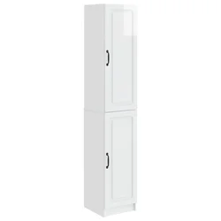 Set ormara 2 pcs Bijela visokog sjaja Konstruirano drvo