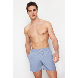 Trendyol Light Blue Basic Standard Size Swim Shorts