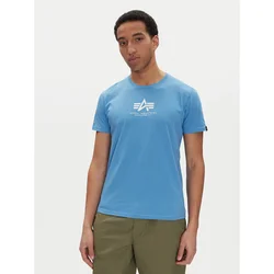 ALPHA INDUSTRIES Majica neonsko modra/bela