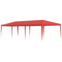 Šator za zabave Crvena 900 x 300 x 255 cm PE i čelik