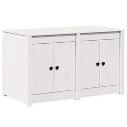 Vidaxl Kuhinjski element MEPPEL Bela 106 x 55 x 64 cm Trden borov les