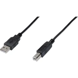 Digitus USB 2.0 priključni kabel [1x USB 2.0 vtič A - 1x USB 2.0 vtič B] 3 m črna Digitus