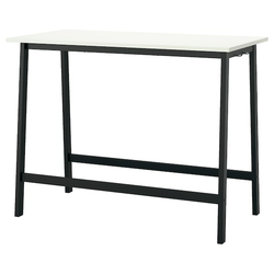 MITTZON Konferencijski sto, bela/crna, 140x68x105 cm