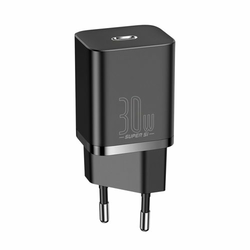 Baseus Super Si 1C brzi zidni punjač USB Type C 30W Power Delivery Quick Charge (CCSUP-J01): crni - 12 mjeseci - Baseus